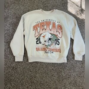 Hollister Cream Texas Graphic Crewneck Sweater